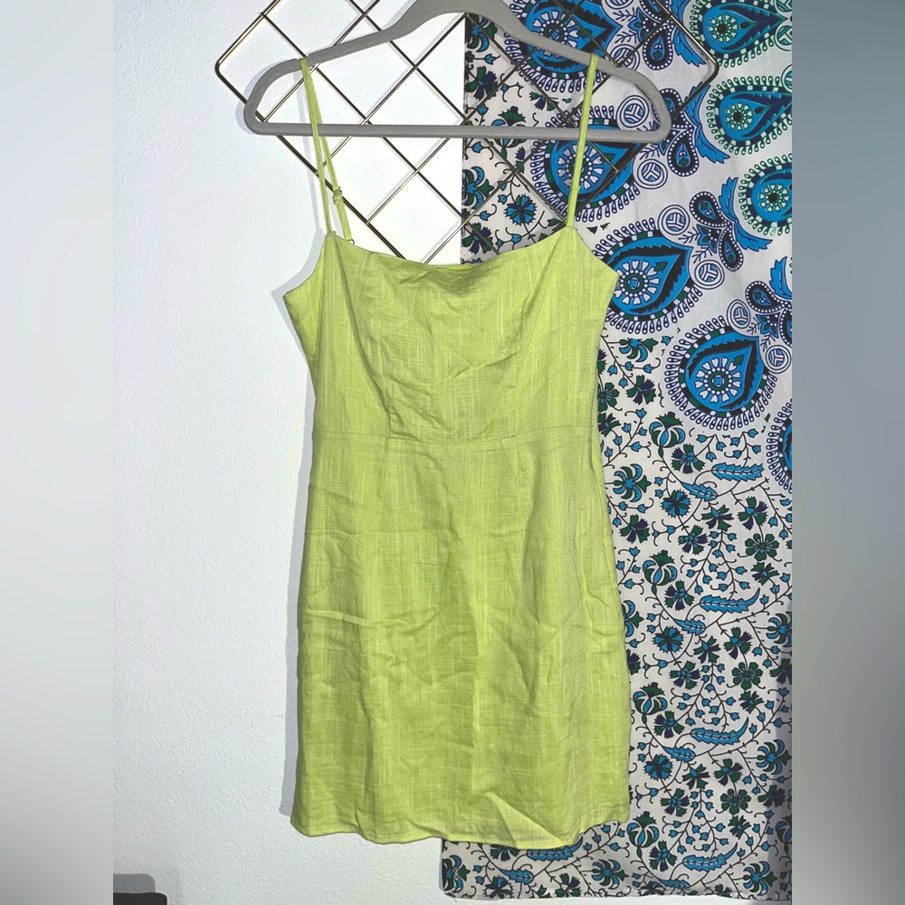 Lime Green Mini Dress